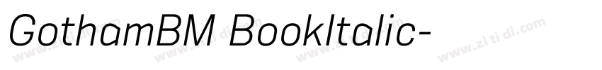 GothamBM BookItalic字体转换